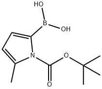 (1-[(叔丁氧基)羰基]-5-甲基-1H-吡咯-2-基)硼酸 结构式