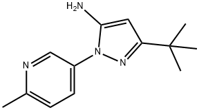 1H-Pyrazol-5-amine, 3-(1,1-dimethylethyl)-1-(6-methyl-3-pyridinyl)-
 结构式
