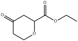 4-氧代四氢吡喃-2-甲酸乙酯 结构式