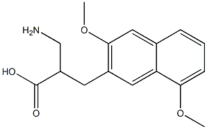 3-氨基-2 - ((3,8-二甲氧基萘-2-基)甲基)丙酸 结构式