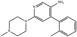 6-（4-甲基哌嗪-1-基）-4-（邻甲苯基）吡啶-3-胺 结构式