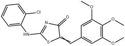 2-[(2-chlorophenyl)imino]-5-(3,4,5-trimethoxybenzylidene)-1,3-thiazolidin-4-one 结构式