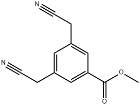 3,5-双(氰甲基)苯甲酸甲酯 结构式