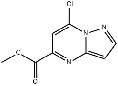 7-氯吡唑并[1,5-A]嘧啶-5-羧酸甲酯 结构式