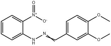 (1E)-1-(3,4-dimethoxybenzylidene)-2-(2-nitrophenyl)hydrazine 结构式