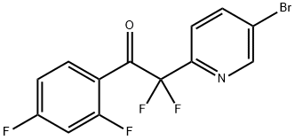 2-(5-BROMOPYRIDIN-2-YL)-1-(2,4-DIFLUOROPHENYL)-2,2-DIFLUOROETHANONE 结构式