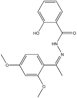 N'-[1-(2,4-dimethoxyphenyl)ethylidene]-2-hydroxybenzohydrazide 结构式