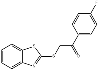 2-(1,3-benzothiazol-2-ylsulfanyl)-1-(4-fluorophenyl)ethanone 结构式