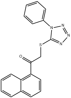 1-Naphthalen-1-yl-2-(1-phenyl-1H-tetrazol-5-ylsulfanyl)-ethanone 结构式