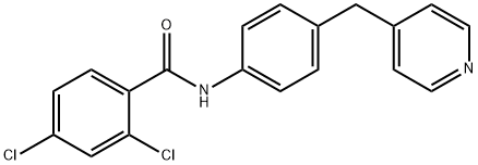 2,4-dichloro-N-[4-(pyridin-4-ylmethyl)phenyl]benzamide 结构式