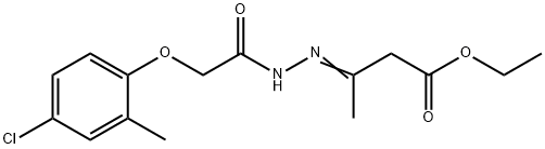 ethyl 3-{[(4-chloro-2-methylphenoxy)acetyl]hydrazono}butanoate 结构式