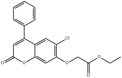 ethyl [(6-chloro-2-oxo-4-phenyl-2H-chromen-7-yl)oxy]acetate 结构式