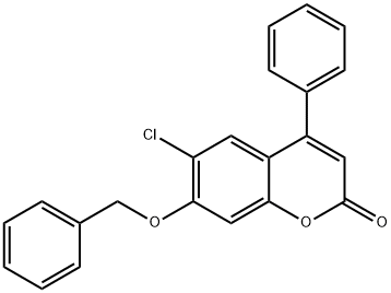 7-(benzyloxy)-6-chloro-4-phenyl-2H-chromen-2-one 结构式