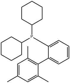 dicyclohexyl-[2-(2,4,6-trimethylphenyl)phenyl]phosphane 结构式