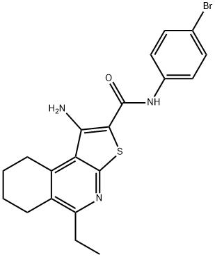 1-amino-N-(4-bromophenyl)-5-ethyl-6,7,8,9-tetrahydrothieno[2,3-c]isoquinoline-2-carboxamide 结构式