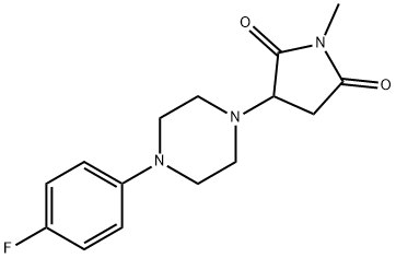 3-[4-(4-fluorophenyl)-1-piperazinyl]-1-methyl-2,5-pyrrolidinedione 结构式