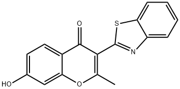 3-(1,3-benzothiazol-2-yl)-7-hydroxy-2-methyl-4H-chromen-4-one 结构式