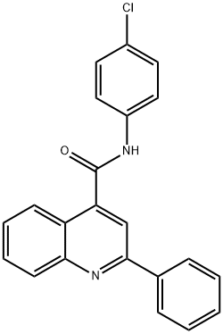 N-(4-chlorophenyl)-2-phenylquinoline-4-carboxamide 结构式