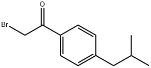 2-溴-1-[4-(2-甲基丙基)苯基]乙基-1-酮 结构式
