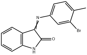 (3Z)-3-[(3-bromo-4-methylphenyl)imino]-1,3-dihydro-2H-indol-2-one 结构式