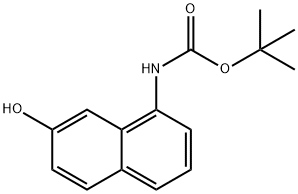 (7-羟基萘-1-基)氨基甲酸叔丁酯 结构式