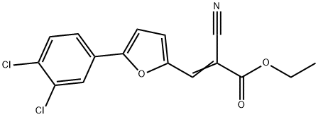 2-Cyano-3-[5-(3,4-dichloro-phenyl)-furan-2-yl]-acrylic acid ethyl ester 结构式