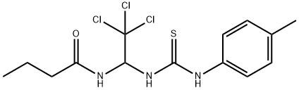 N-(2,2,2-trichloro-1-{[(4-methylphenyl)carbamothioyl]amino}ethyl)butanamide 结构式