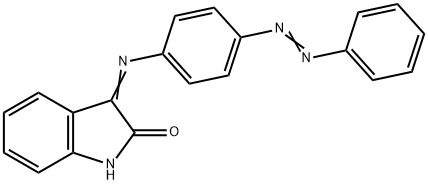 (3Z)-3-({4-[(E)-phenyldiazenyl]phenyl}imino)-1,3-dihydro-2H-indol-2-one 结构式