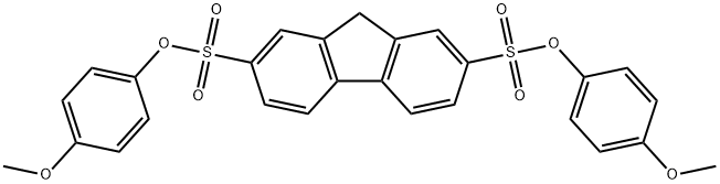 BIS(4-METHOXYPHENYL) 9H-FLUORENE-2,7-DISULFONATE 结构式