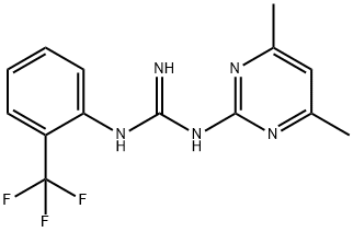 1-(4,6-dimethylpyrimidin-2-yl)-3-[2-(trifluoromethyl)phenyl]guanidine 结构式