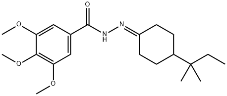 3,4,5-trimethoxy-N'-(4-(tert-pentyl)cyclohexylidene)benzohydrazide 结构式