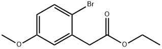 2-(2-溴-5-甲氧基苯基)乙酸乙酯 结构式
