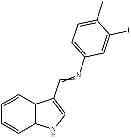 N-(1H-indol-3-ylmethylene)-3-iodo-4-methylaniline 结构式