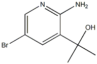 2-(2-氨基-5-溴吡啶-3-基)丙-2-醇 结构式