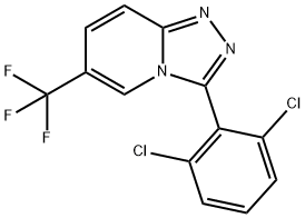 3-(2,6-二氯苯基)-6-(三氟甲基)-[1,2,4]三唑并[4,3-A]吡啶 结构式