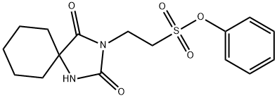 phenyl 2-(2,4-dioxo-1,3-diazaspiro[4.5]decan-3-yl)ethanesulfonate 结构式