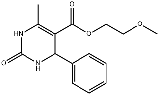 2-methoxyethyl 6-methyl-2-oxo-4-phenyl-1,2,3,4-tetrahydro-5-pyrimidinecarboxylate 结构式