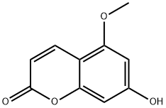 7-羟基-5-甲氧基香豆素 结构式