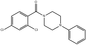 (2,4-dichlorophenyl)(4-phenylpiperazin-1-yl)methanone 结构式