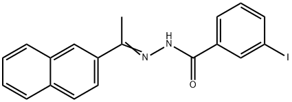 3-iodo-N'-[(1Z)-1-(naphthalen-2-yl)ethylidene]benzohydrazide 结构式