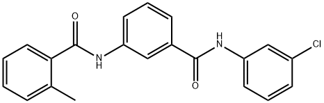 N-{3-[(3-chlorophenyl)carbamoyl]phenyl}-2-methylbenzamide 结构式