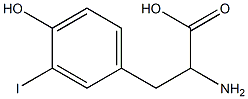 3-碘-D/L-酪氨酸 结构式