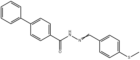 N'-{(E)-[4-(methylsulfanyl)phenyl]methylidene}biphenyl-4-carbohydrazide 结构式