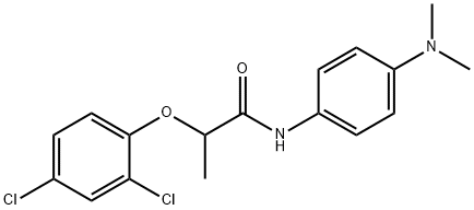 2-(2,4-dichlorophenoxy)-N-[4-(dimethylamino)phenyl]propanamide 结构式