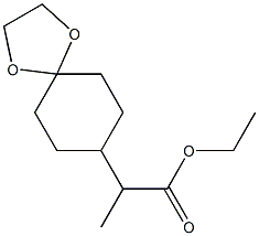 2-(1,4-二氧杂螺[4.5]癸烷-8-基)丙酸乙酯 结构式