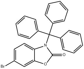 6-溴-3-(三苯基甲基)-2(3H)-苯并恶唑酮 结构式