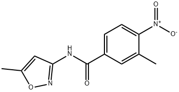 3-methyl-N-(5-methyl-1,2-oxazol-3-yl)-4-nitrobenzamide 结构式