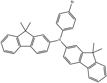 4-溴-<I>N</I>,<I>N</I>-二(9,9-二甲基-9<I>H</I>-芴-2-基)苯胺 结构式