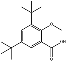 3,5-二叔丁基-2-甲氧基苯甲酸 结构式