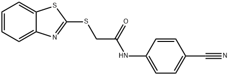 2-(1,3-benzothiazol-2-ylsulfanyl)-N-(4-cyanophenyl)acetamide 结构式